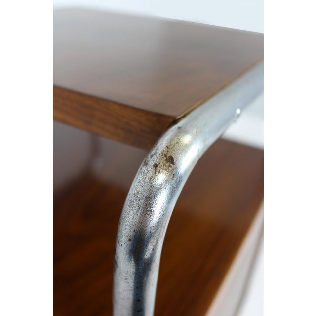 Bauhaus Model N1 Bedside Table by Robert Slezak, 1940s For Sale - Image 4 of 18