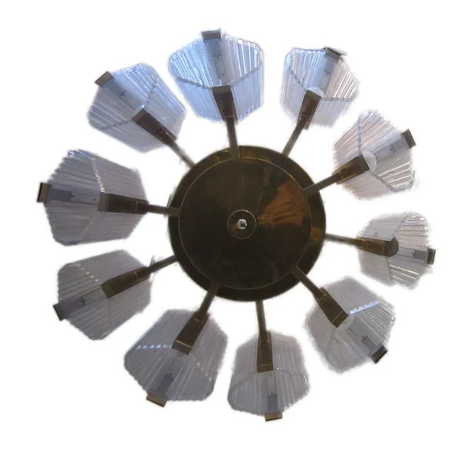 Kalmar Modernist Brass and Glass Ten-Arm Austrian Chandelier For Sale - Image 11 of 12