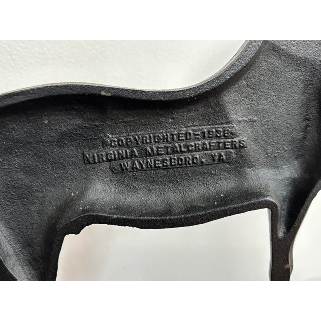 Vintage Equestrian Cast Iron Horse Doorstop by Virginia Metalcrafters For Sale - Image 6 of 7
