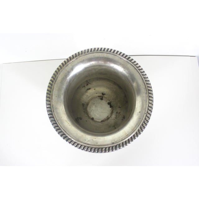 Silver Early 20th Century Wine Cooler, Patina, Indoor Planter, Kitchen Crock, Spoon Holder Made Usa Silverplate For Sale - Image 8 of 12