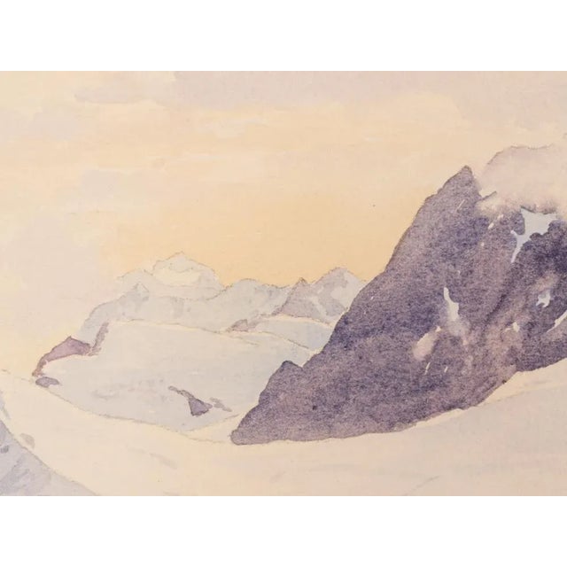 Walter Ziegler, Gebirge, Gouache on Thick Paper For Sale - Image 5 of 11