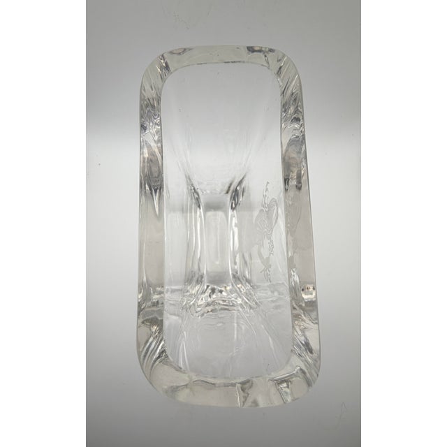 Mid-Century Modern Ab Kosta Sea Glasbruck Etched Vase by Renate Stock Made in Sweden For Sale - Image 3 of 10