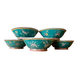 1900's Chinese Export Bowls- Set of 5 For Sale