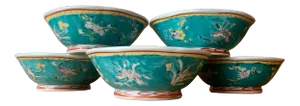 1900's Chinese Export Bowls- Set of 5