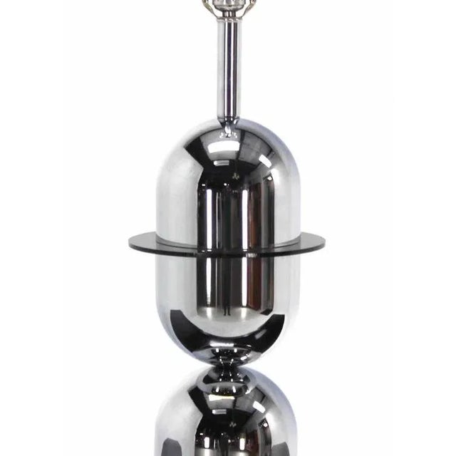 Mid-Century Modern Mid Century Modern Polished Chrome Bullet Shape Table Lamp For Sale - Image 3 of 6