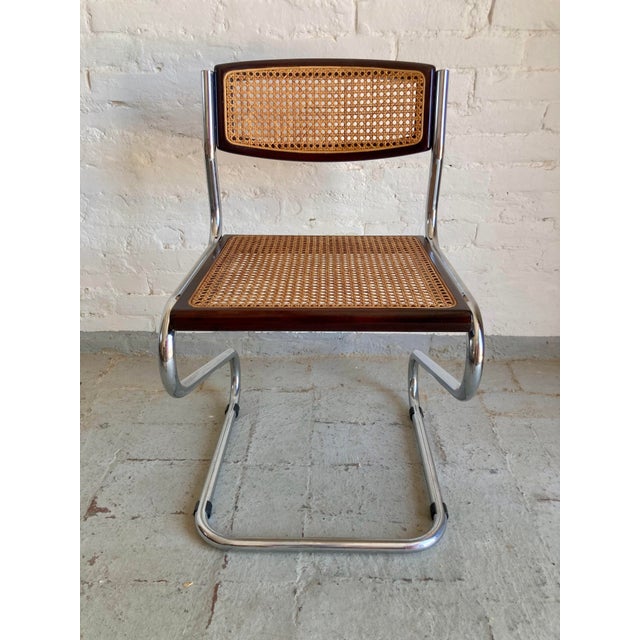Vintage Cantilever Chairs with Vienna Straw, 1970s, Set of 6 For Sale - Image 6 of 15