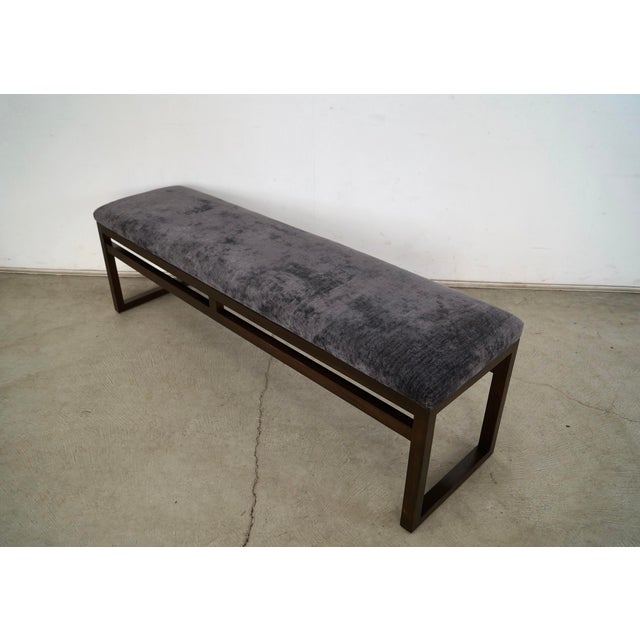 2000’s Postmodern Sled Bench in Chenille For Sale In Los Angeles - Image 6 of 12