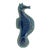 Artistic Blue Glaze Ceramic Decorative Seahorse Shape Display Plate For Sale