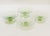 Set of 4 Venetian / Murano Green Glass Tazzas or Compotes With Gold Inclusions For Sale - Image 4 of 9