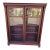 Antique Larkin 2 Door Mahogany Bookcase With Leaded Glass Doors For Sale