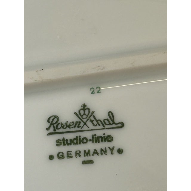 Ceramic Rosenthal Studio Line Golden Lilies Plate by Alain Le Foll, 1970's For Sale - Image 7 of 7