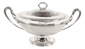 Antique George III Sterling Silver Soup Tureen Cover Benjamin Laver London 1787