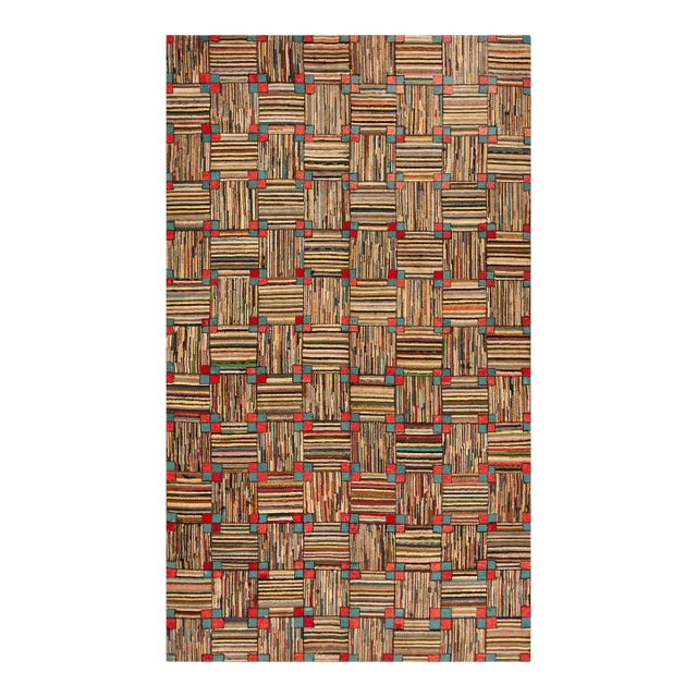 Early 20th Century American Hooked Rug ( 5'10" x 9'8" - 178 x 295 ) For Sale