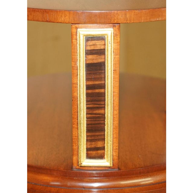 Satinwood & Walnut Revolving Bookcase Table with Lions Paw Feet For Sale - Image 4 of 18