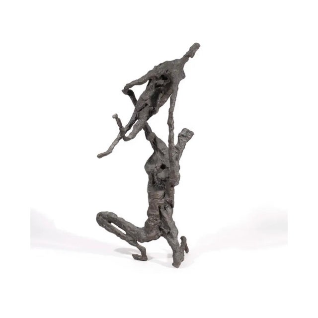 Untitled (it depicts acrobats, trapeze artists or gymnasts in mid pose) bronze cast sculpture signed and numbered from...