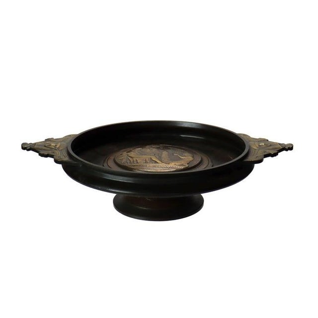Bronze 1880 Egyptian Revival Figural Relief Bronze Tazza For Sale - Image 8 of 9