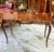 French Style Console Table or Desk – Handcrafted, Brown Finish With Gold Leaf For Sale - Image 4 of 5