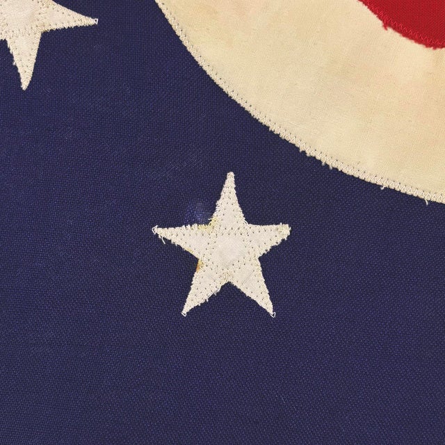 Mid 20th Century Vintage Sewn Cotton State Flag of Ohio For Sale - Image 5 of 6