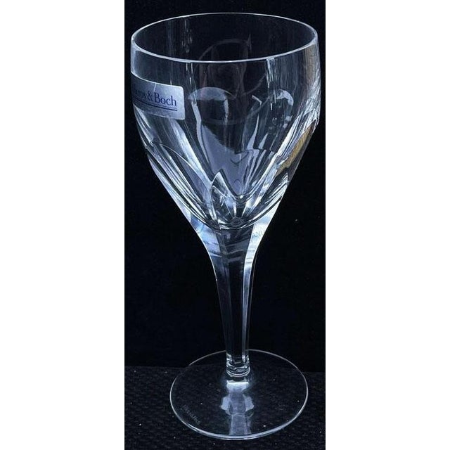 Art Deco Villeroy & Boch Milano Pattern Crystal Wine Goblets- Set of 2 For Sale - Image 3 of 7
