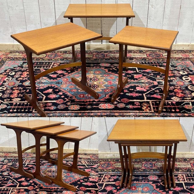 Vintage Nesting Tables in Teak from G-Plan, 1970s, Set of 3 For Sale - Image 4 of 10