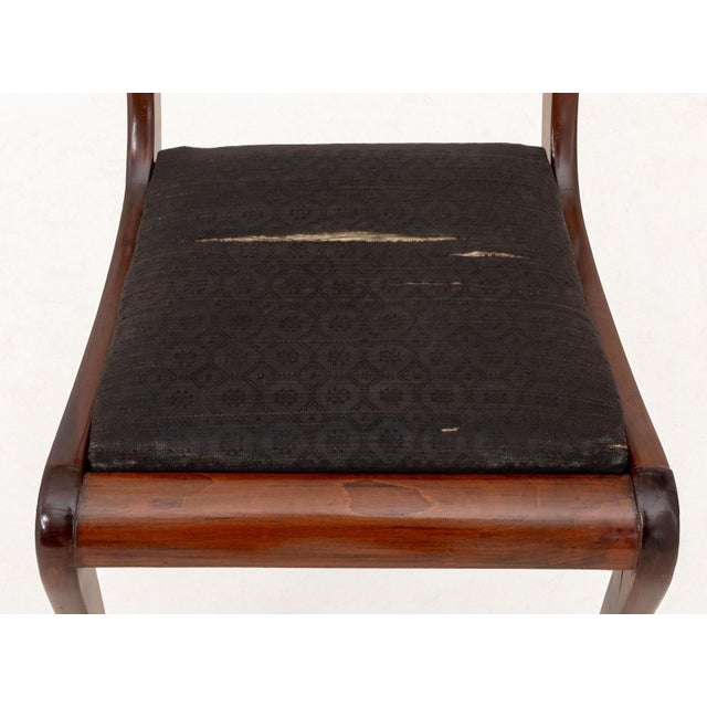 Wood Regency Style Mahogany Dining Chairs, 4 For Sale - Image 7 of 7