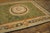 Early 19th Century 1820s Green Floral Medallion Flat Weave Antique French Aubusson Rug 8' 8" X 12' 6" Wool Carpet For Sale - Image 5 of 11