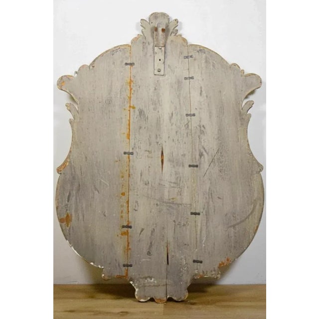 Italian Monumental Early 20th-C. Italian Carved Wood Neo-Classical Style Wall Plaque For Sale - Image 3 of 5