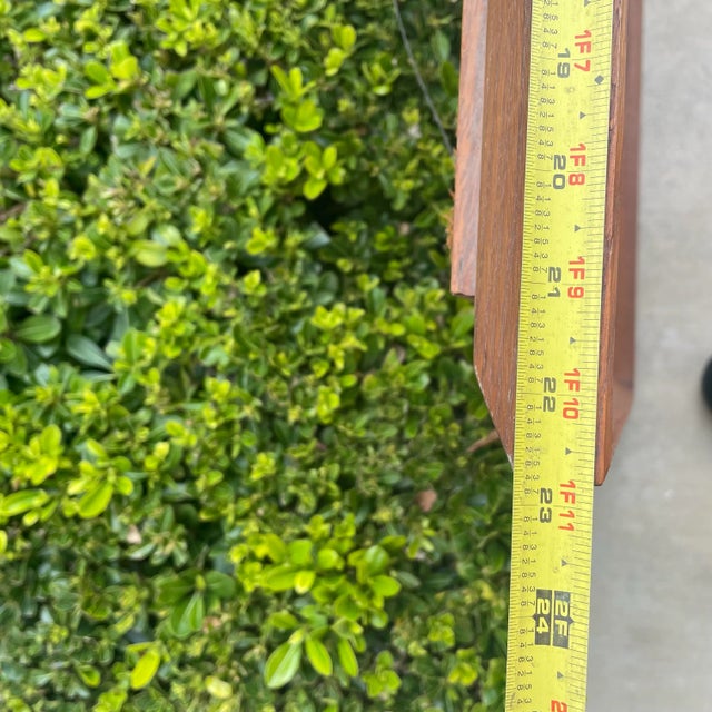 Large Mid Century Modern Ship Art W Orange Background Signed Juanita Bowlin ‘63 For Sale - Image 4 of 5