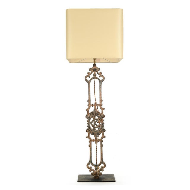 Cast Iron Balustrade Lamp For Sale - Image 4 of 4