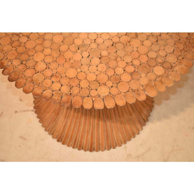1970s Circa 1970's Wheat Sheaf Side Table For Sale - Image 5 of 6