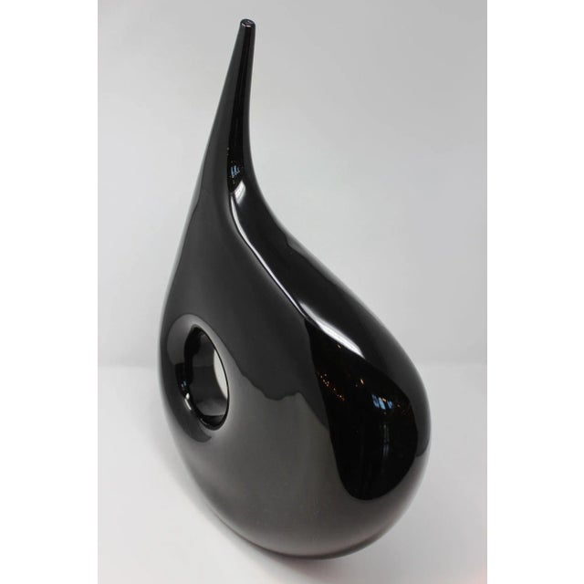 2000 - 2009 Contemporary "Black Hole" Murano Glass Vase by the Vivarini Furnace For Sale - Image 5 of 11