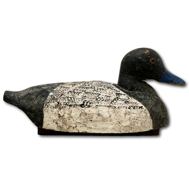 Nice Original Pair of Antique American Primitive Hand Carved & Painted Wood Duck Hunters Working Decoys Circa 1920s For Sale - Image 13 of 18