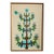 Large Vintage Blue Tulip Tree of Life Crewel Embroidery Bird Butterfly MCM Danish Modern For Sale