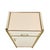 A wonderfully period 1980s jewelry armoire combining a streamlined cream laminate exterior with reflective gold-tone...