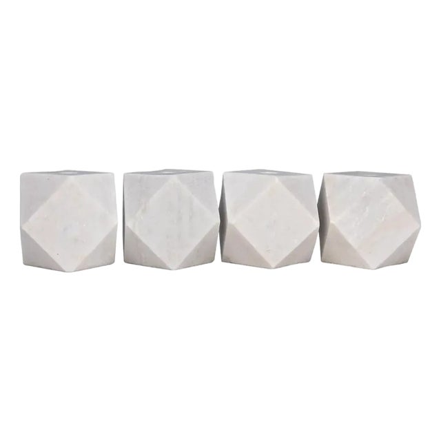NOIR Polyhedron Decorative Candle Holder, Set of 4 For Sale