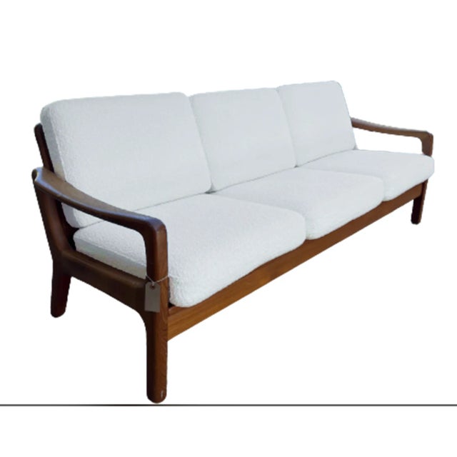 Mid 20th Century Danish Modern Teak Sofa, by Jens-Juul Christensen, Newly Reupholstered For Sale - Image 10 of 14