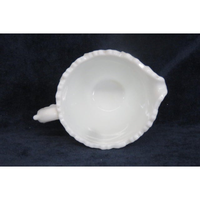 Mid 20th Century Westmoreland Bramble Maple Leaf Pattern White Milk Glass Creamer Pitcher For Sale - Image 12 of 17