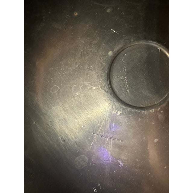 Antique Crystal Bowl With Acorn Topped Pewter Lid For Sale - Image 4 of 6