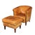 Set of 20th Century Dutch Sheepskin Leather Tub Chair & Footstool For Sale - Image 13 of 13