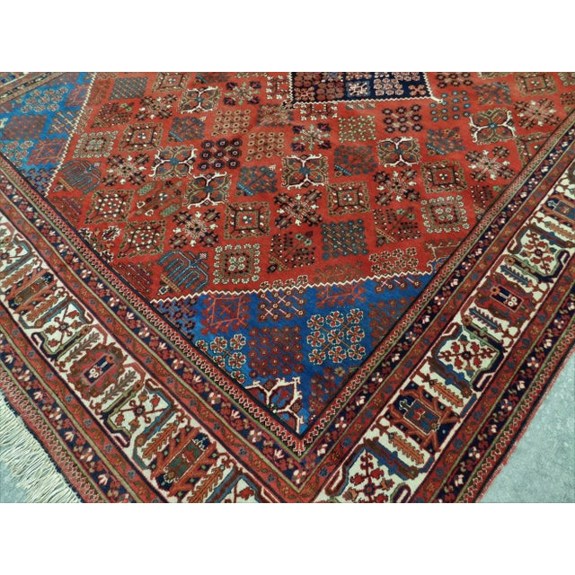 Brick Red 1960s Mid Century Vintage Hand-Knotted Persian Rug. 7'6"x 11' For Sale - Image 8 of 13