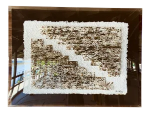 Late 20th Century Abstract Paper Installation Wall Art, Framed in a Lucite Shadow Box