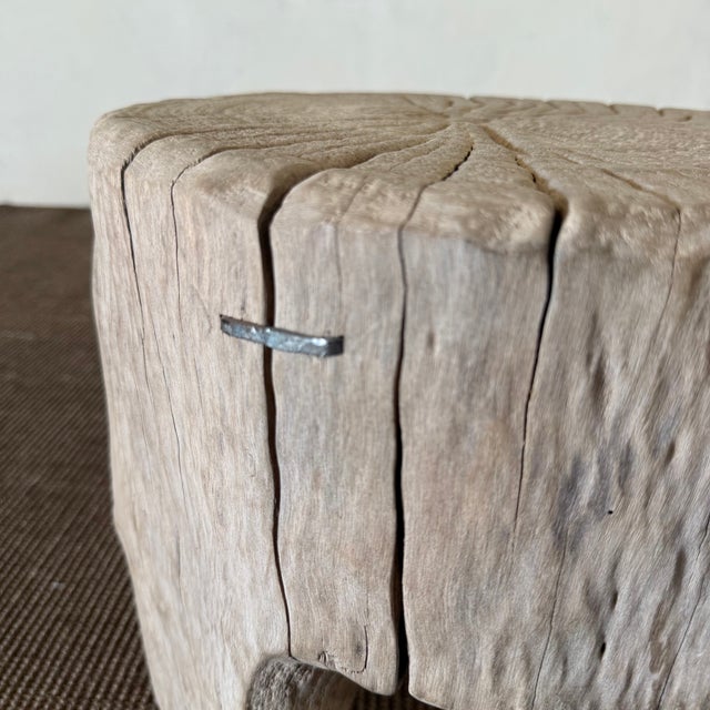 Vintage Reclaimed Elm Stump Side Table 61626a For Sale In Los Angeles - Image 6 of 8