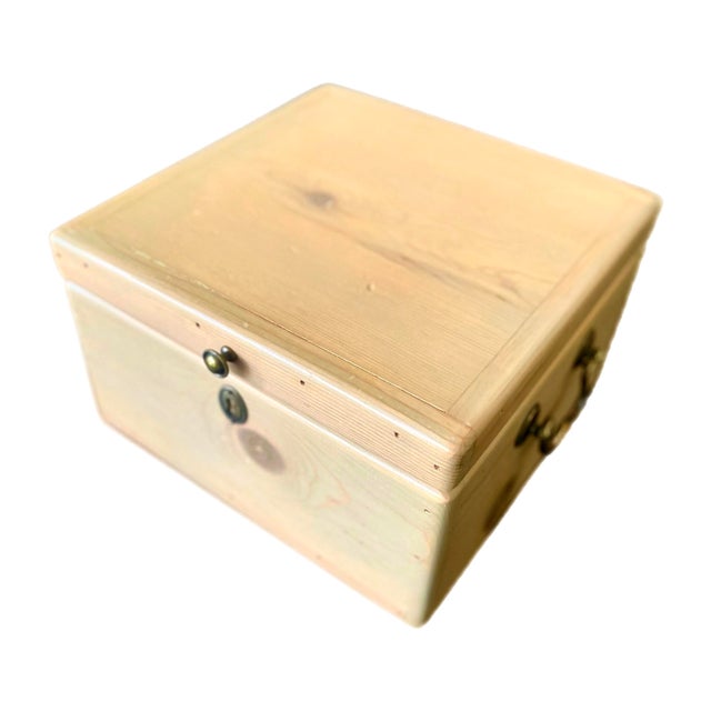 19th Century 19th C. Gustavian Scrubbed Birch Table Box For Sale - Image 5 of 12