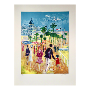 Jean Claude Picot Cannes, La Croisette C. 1980 Reproduction Print