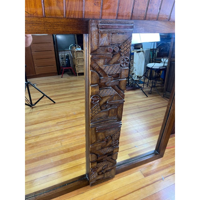 1970s Pueblo Style Brutalist Dresser Mirror For Sale - Image 12 of 12