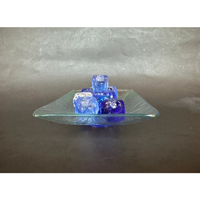 Vintage Art Glass Menorah For Sale - Image 10 of 12