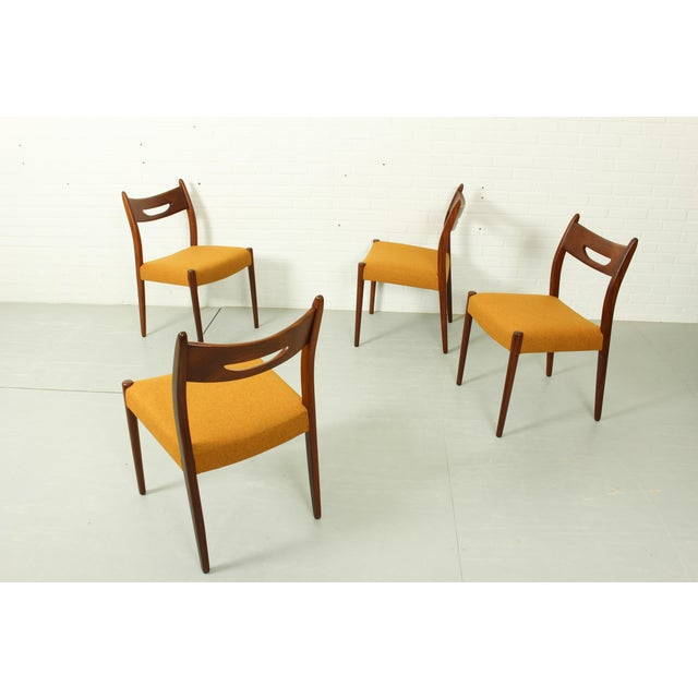 Mid-Century Modern Vintage Teak Chairs, 1960s, Set of 4 For Sale - Image 3 of 12