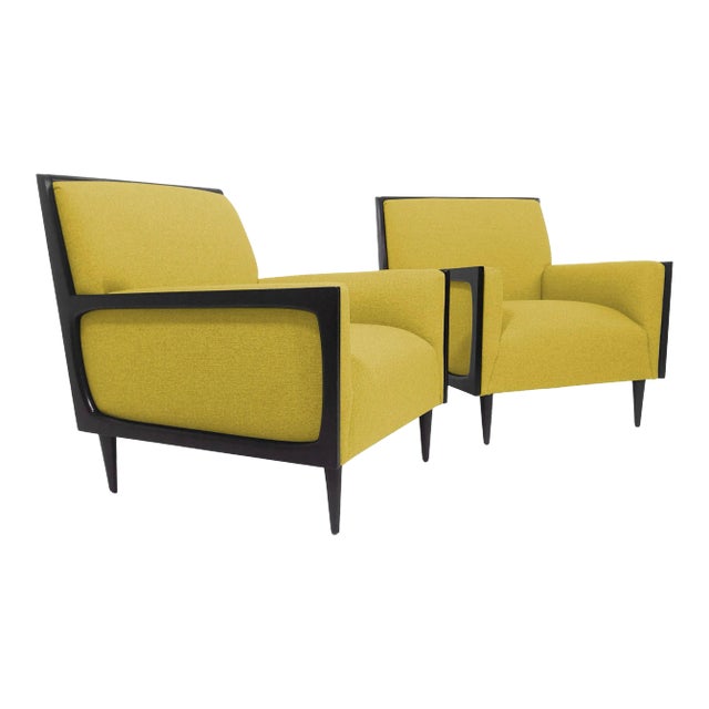 Mid-Century Modern Style Lounge Chairs - Set of 2 For Sale