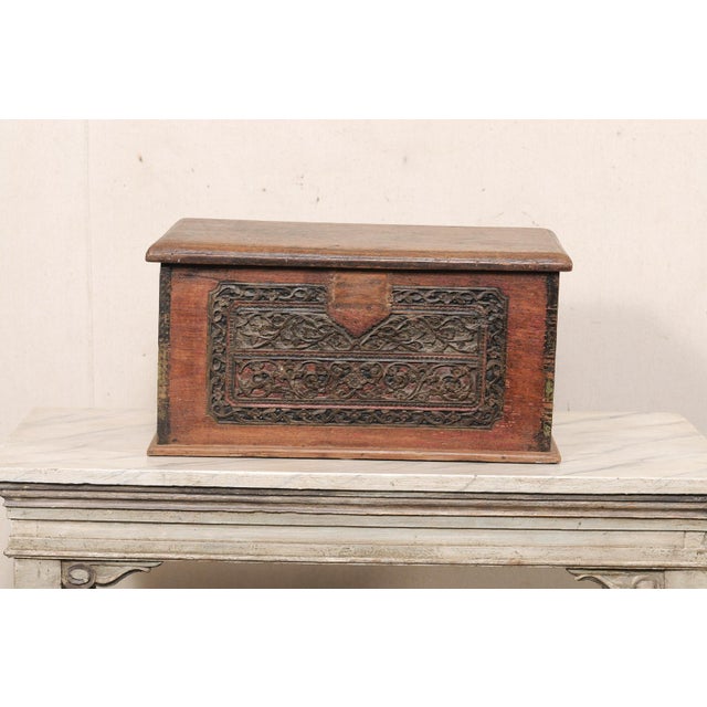 Early 20th C. Teak Box W/ Intricate Carvings For Sale In Atlanta - Image 6 of 12