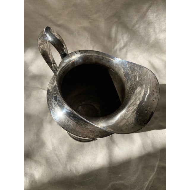 American Large American Antique Solid Sterling Silver Water Pitcher, Early 20th Century For Sale - Image 3 of 6
